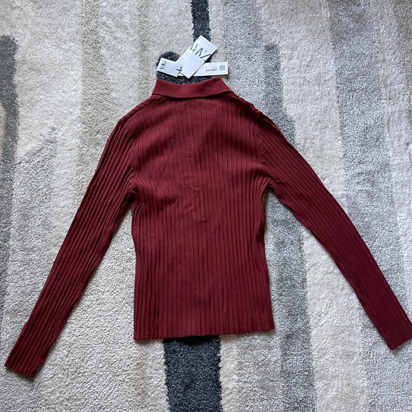 ✨ZARA Ribbed Collared Button Front Top✨ - Picture 2 of 4